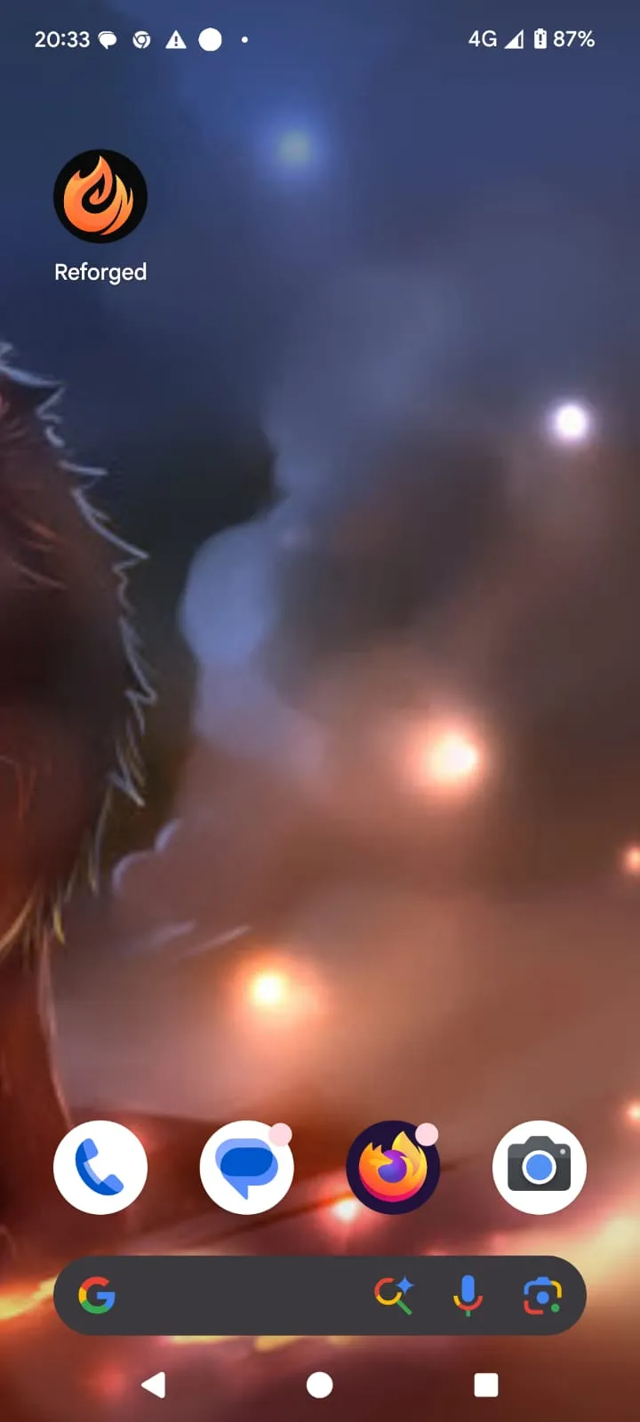 TERA Reforged App instalado como aplicativo na tela inicial de um celular