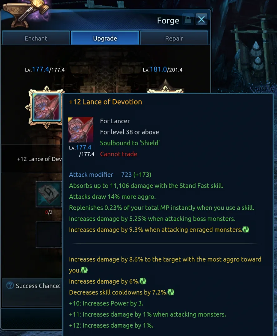 Upgrade: ítem de origen