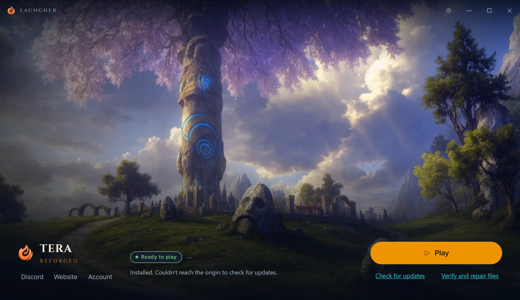 Launcher próprio do TERA Reforged pronto para jogar