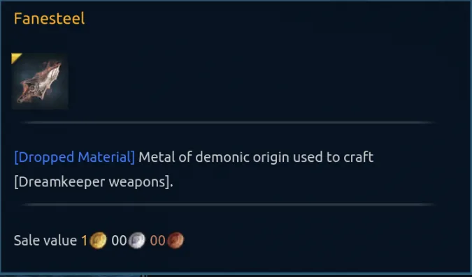 Material com tooltip restaurado